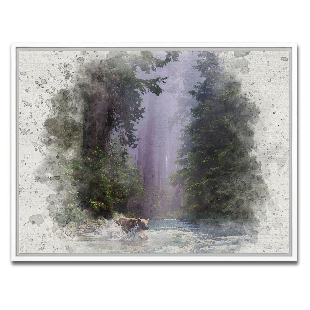 AUTO-MOCKUP WHITE | fording the stream | 1 Piece | White Framed Canvas | group=4x3