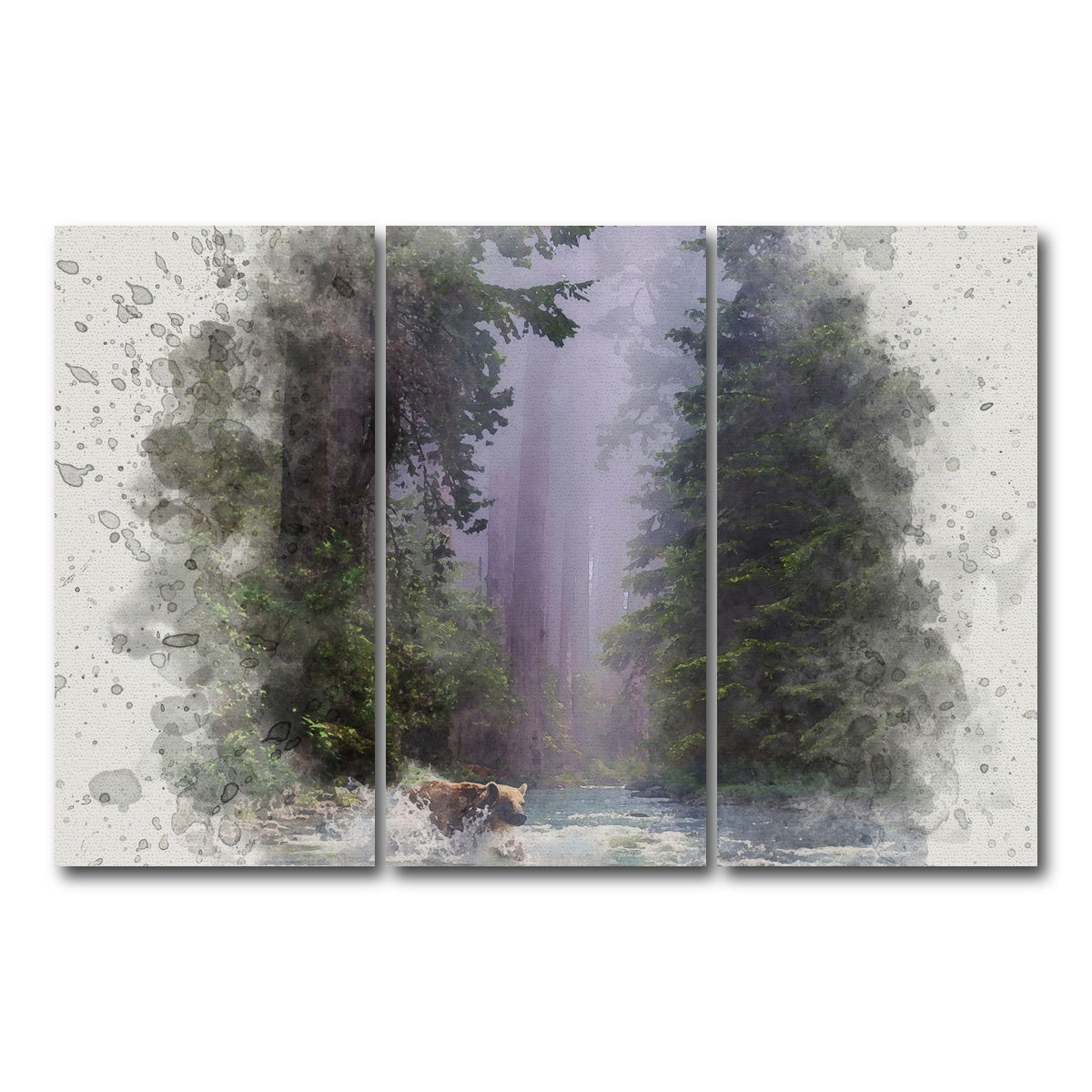 AUTO-MOCKUP WHITE | fording the stream | 3 Piece | Gallery Wrap Canvas | group=12x24