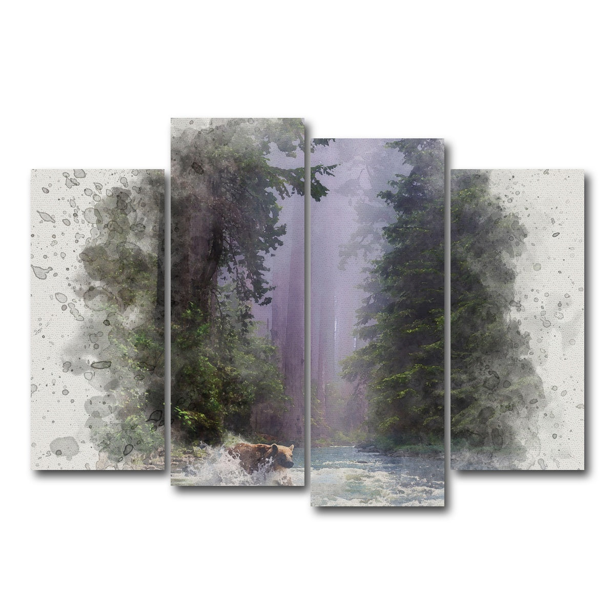 AUTO-MOCKUP WHITE | fording the stream | 4 Piece | Gallery Wrap Canvas | group=4_normal