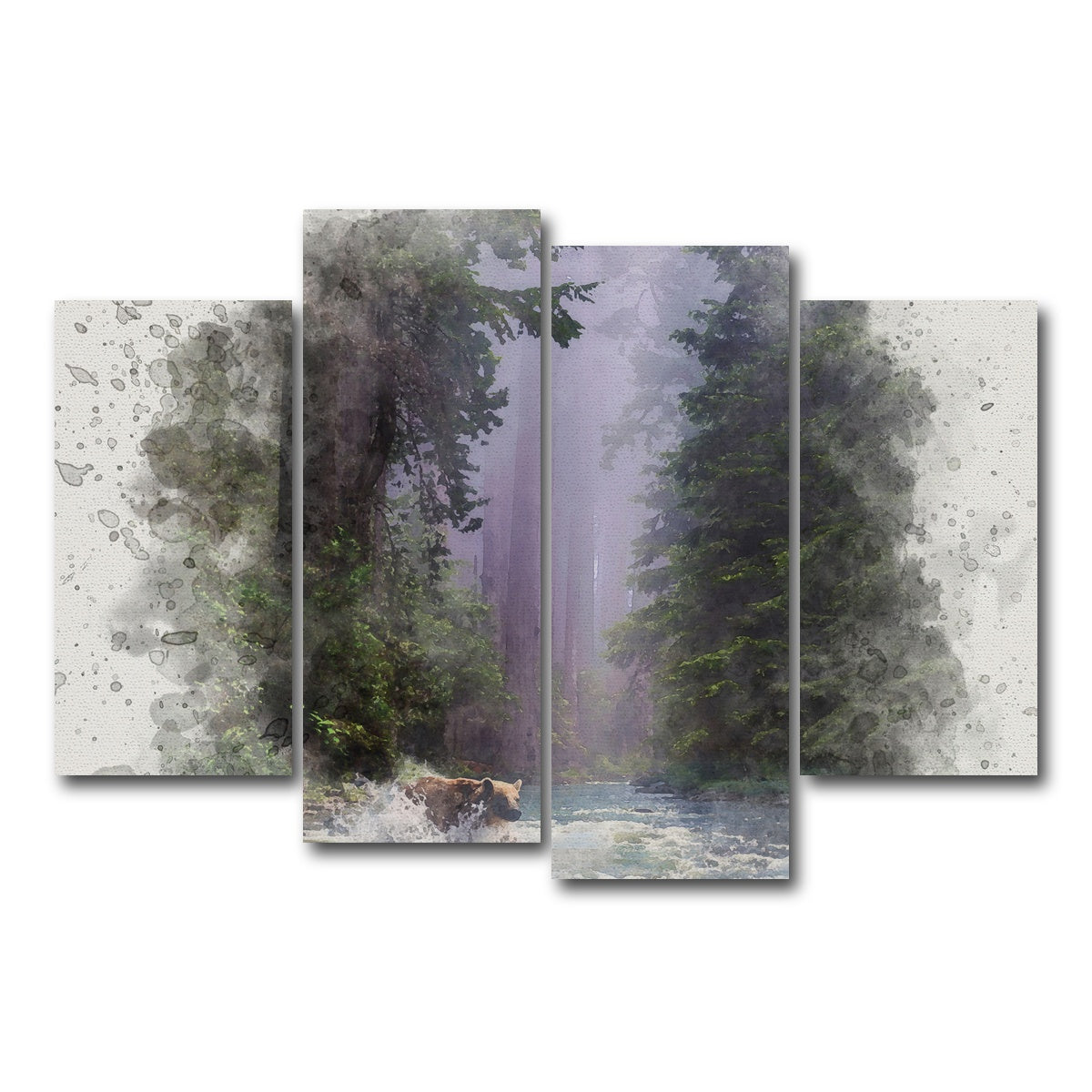 AUTO-MOCKUP WHITE | fording the stream | 4 Piece | Gallery Wrap Canvas | group=4_short