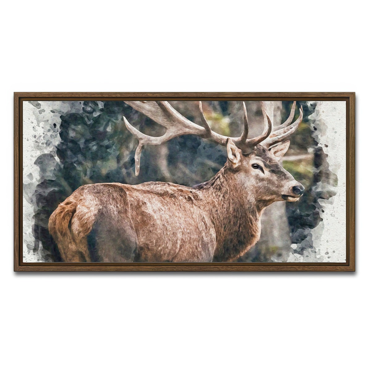 AUTO-MOCKUP WHITE | forest prince | 1 Piece | Walnut Framed Canvas | group=2x1
