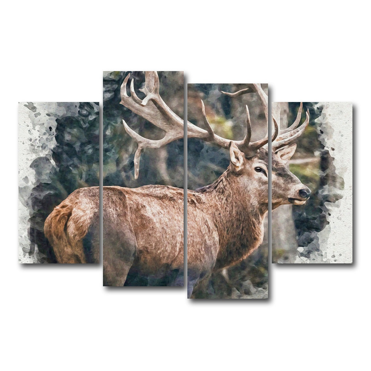 AUTO-MOCKUP WHITE | forest prince | 4 Piece | Gallery Wrap Canvas | group=4_short