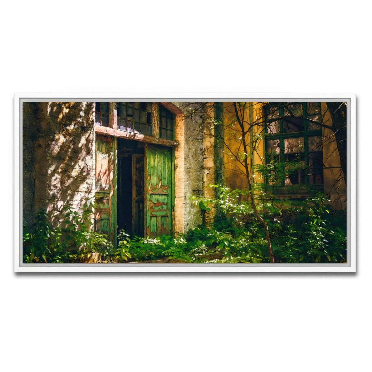 AUTO-MOCKUP WHITE | forgotten entrance | 1 Piece | White Framed Canvas | group=2x1