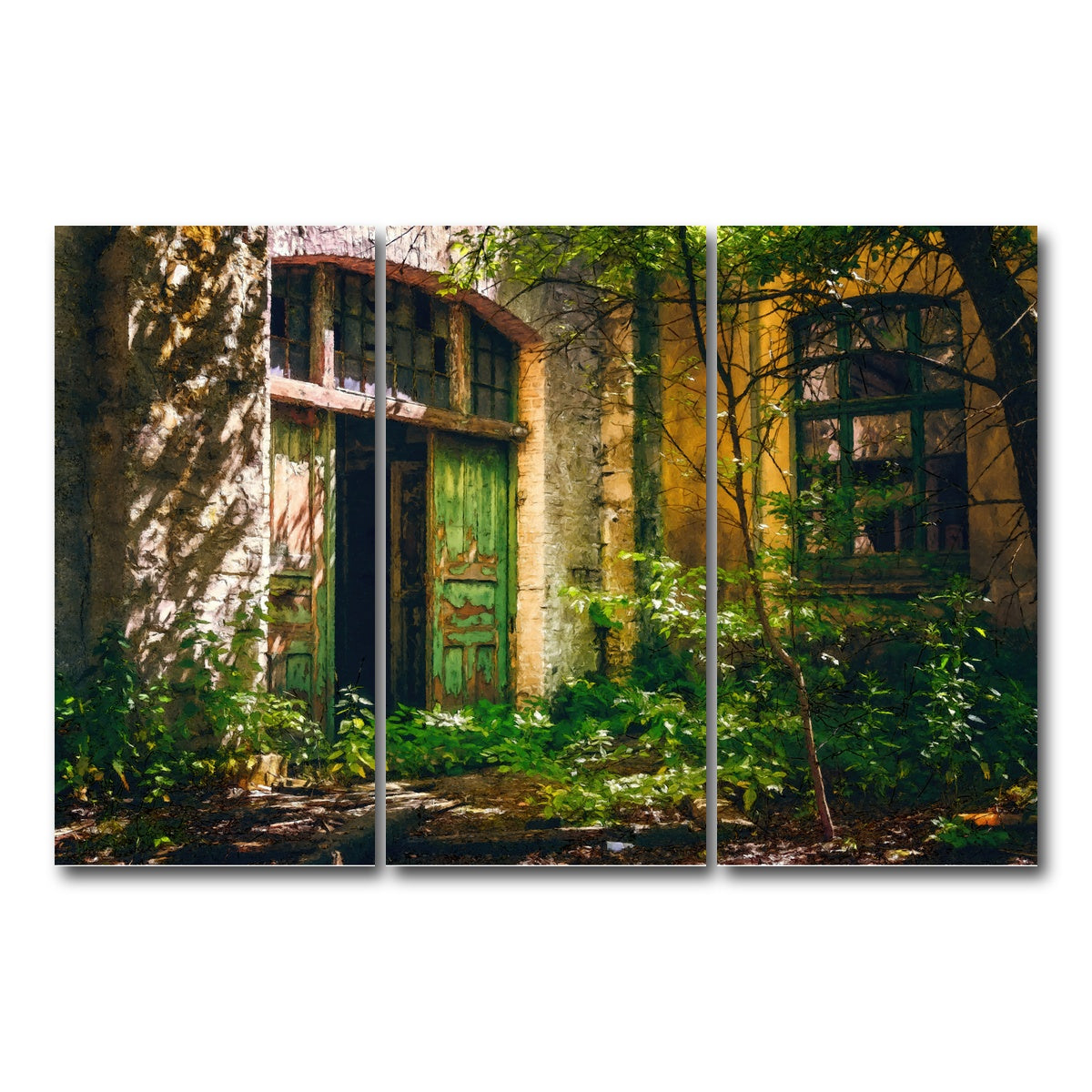 AUTO-MOCKUP WHITE | forgotten entrance | 3 Piece | Gallery Wrap Canvas | group=12x24