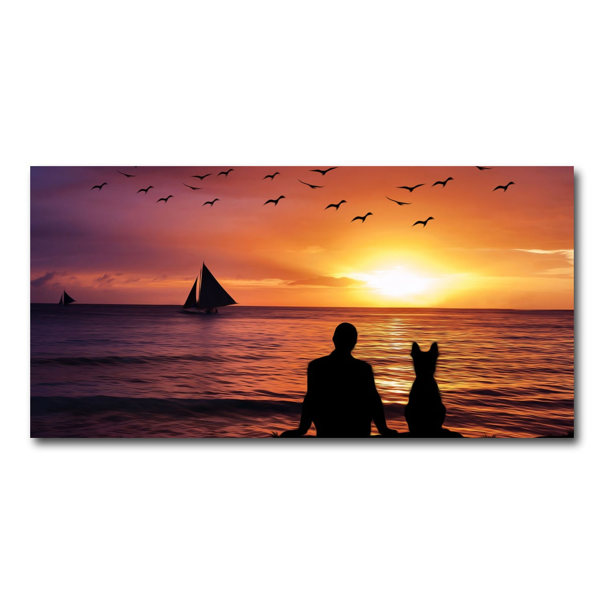 AUTO-MOCKUP WHITE | friendship sunset | 1 Piece | Gallery Wrap Canvas | group=2x1