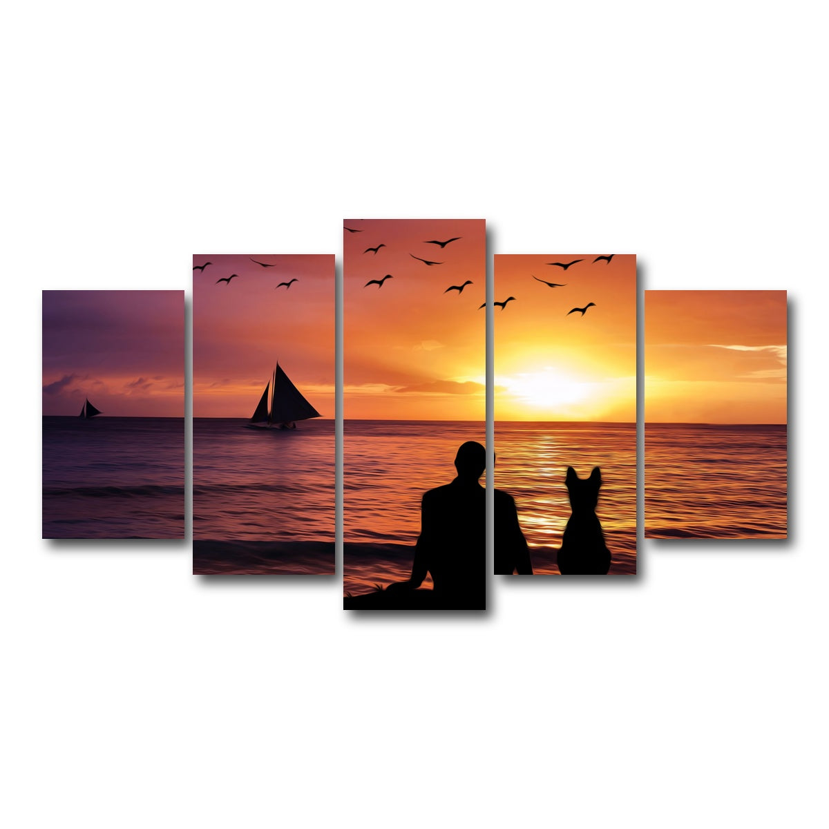 AUTO-MOCKUP WHITE | friendship sunset | 5 Piece | Gallery Wrap Canvas | group=5_normal