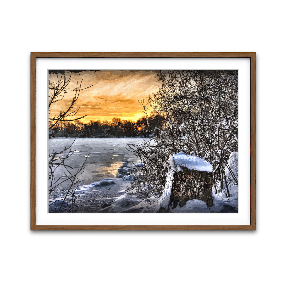 Framed Print 4x3 Walnut