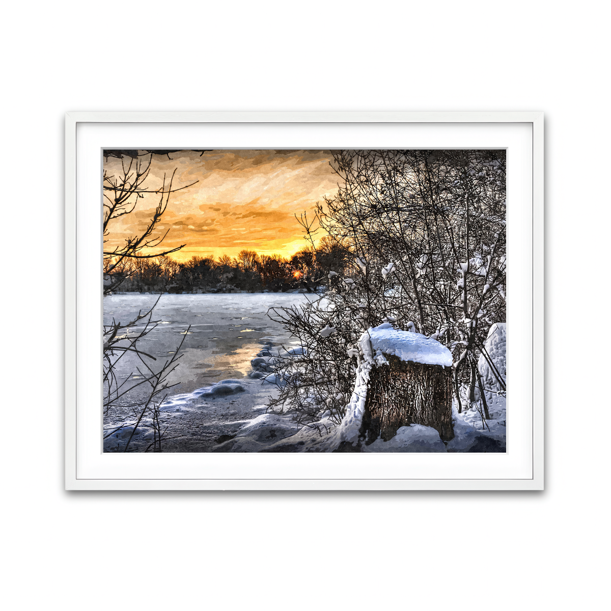 Framed Print 4x3 White