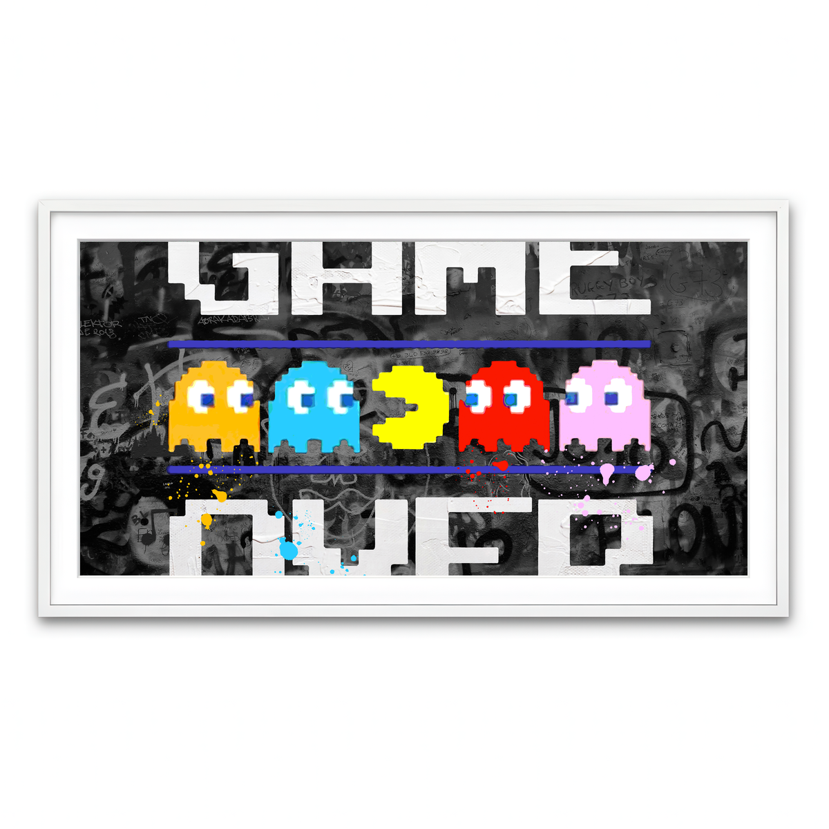 Framed Print 2x1 White