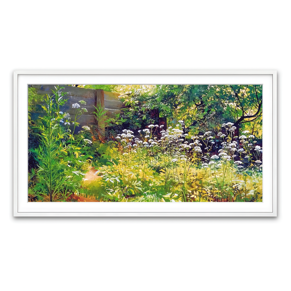 Framed Print 2x1 White