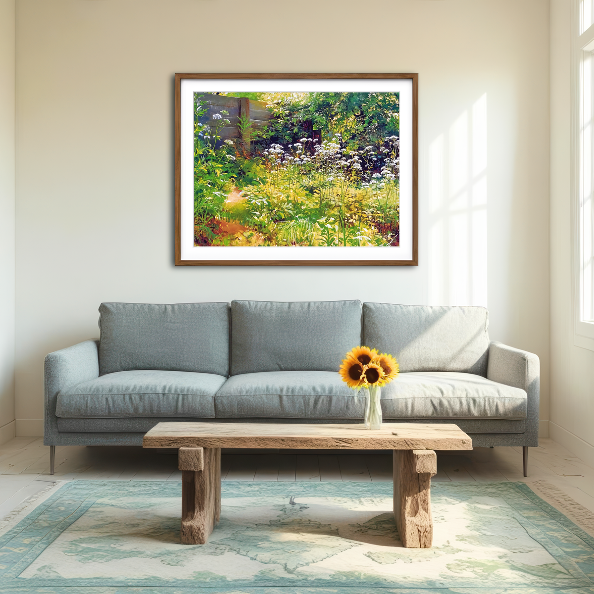 AUTO-MOCKUP ROOM | Garden Corner Wall Art
