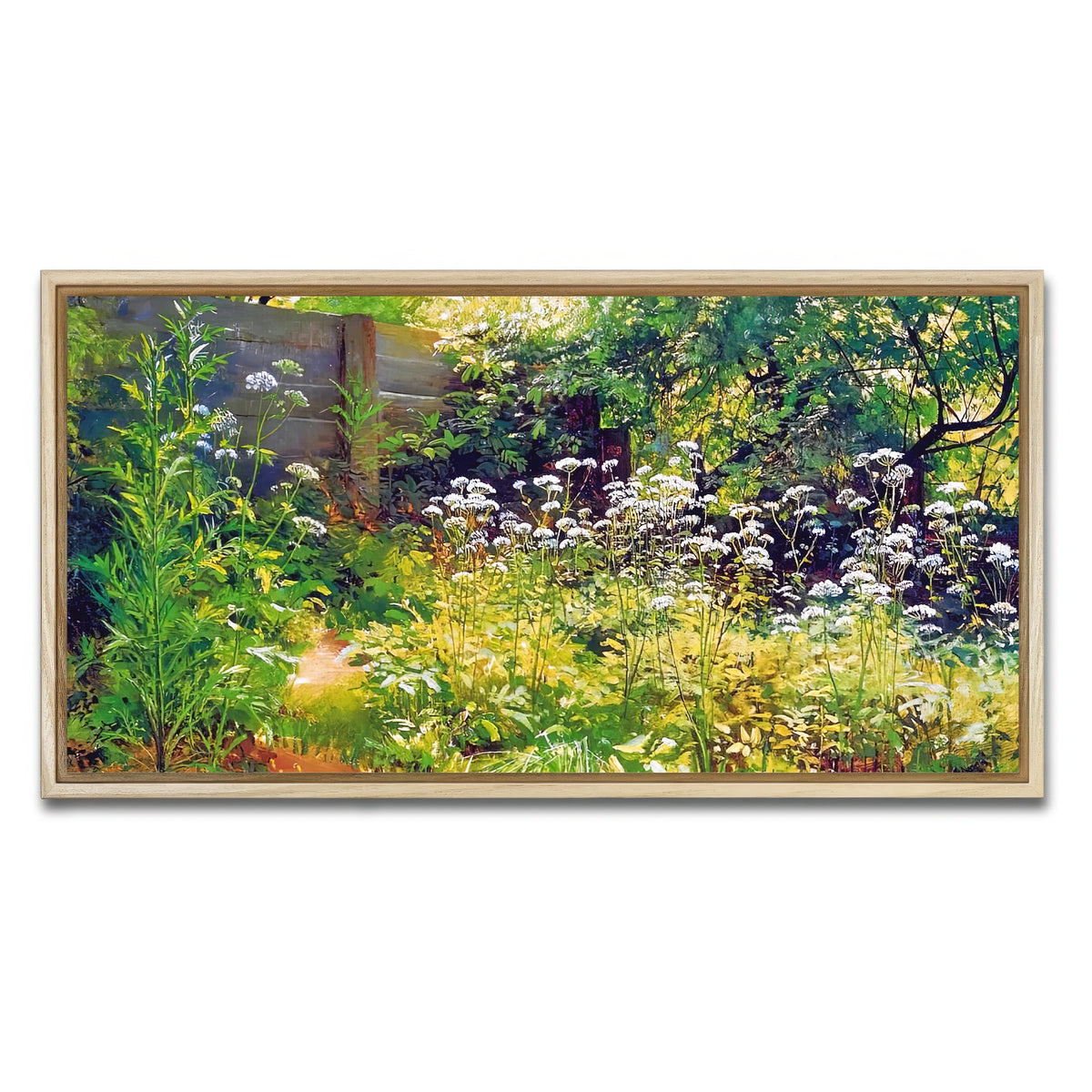 AUTO-MOCKUP WHITE | garden corner | 1 Piece | Natural Framed Canvas | group=2x1