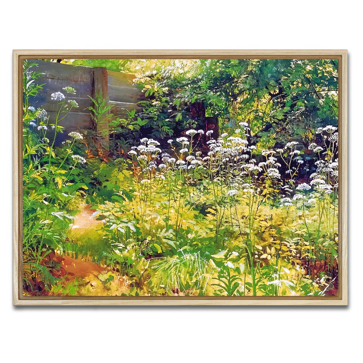AUTO-MOCKUP WHITE | garden corner | 1 Piece | Natural Framed Canvas | group=4x3