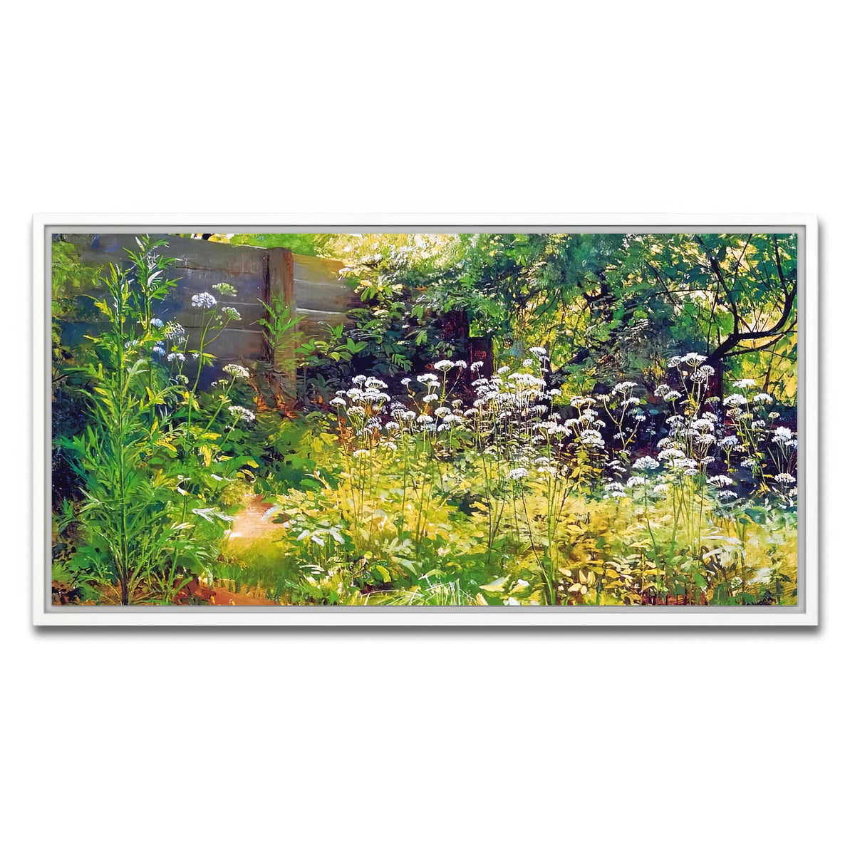 AUTO-MOCKUP WHITE | garden corner | 1 Piece | White Framed Canvas | group=2x1