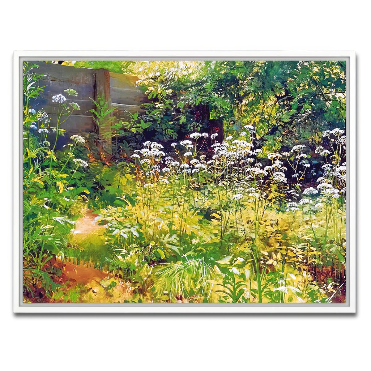 AUTO-MOCKUP WHITE | garden corner | 1 Piece | White Framed Canvas | group=4x3