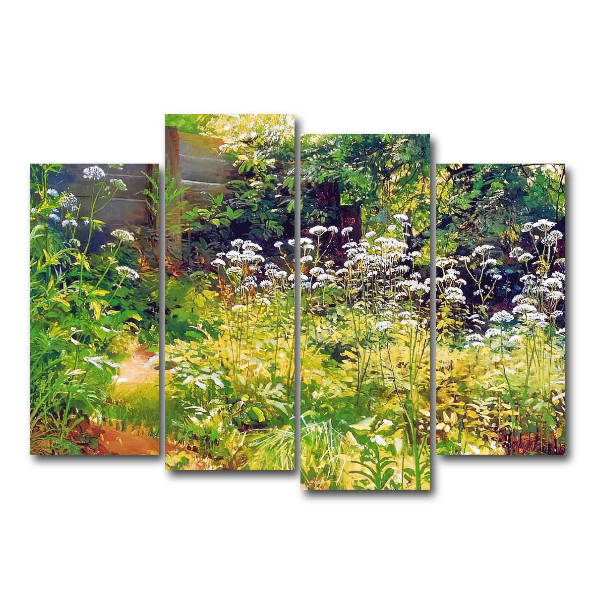 AUTO-MOCKUP WHITE | garden corner | 4 Piece | Gallery Wrap Canvas | group=4_normal