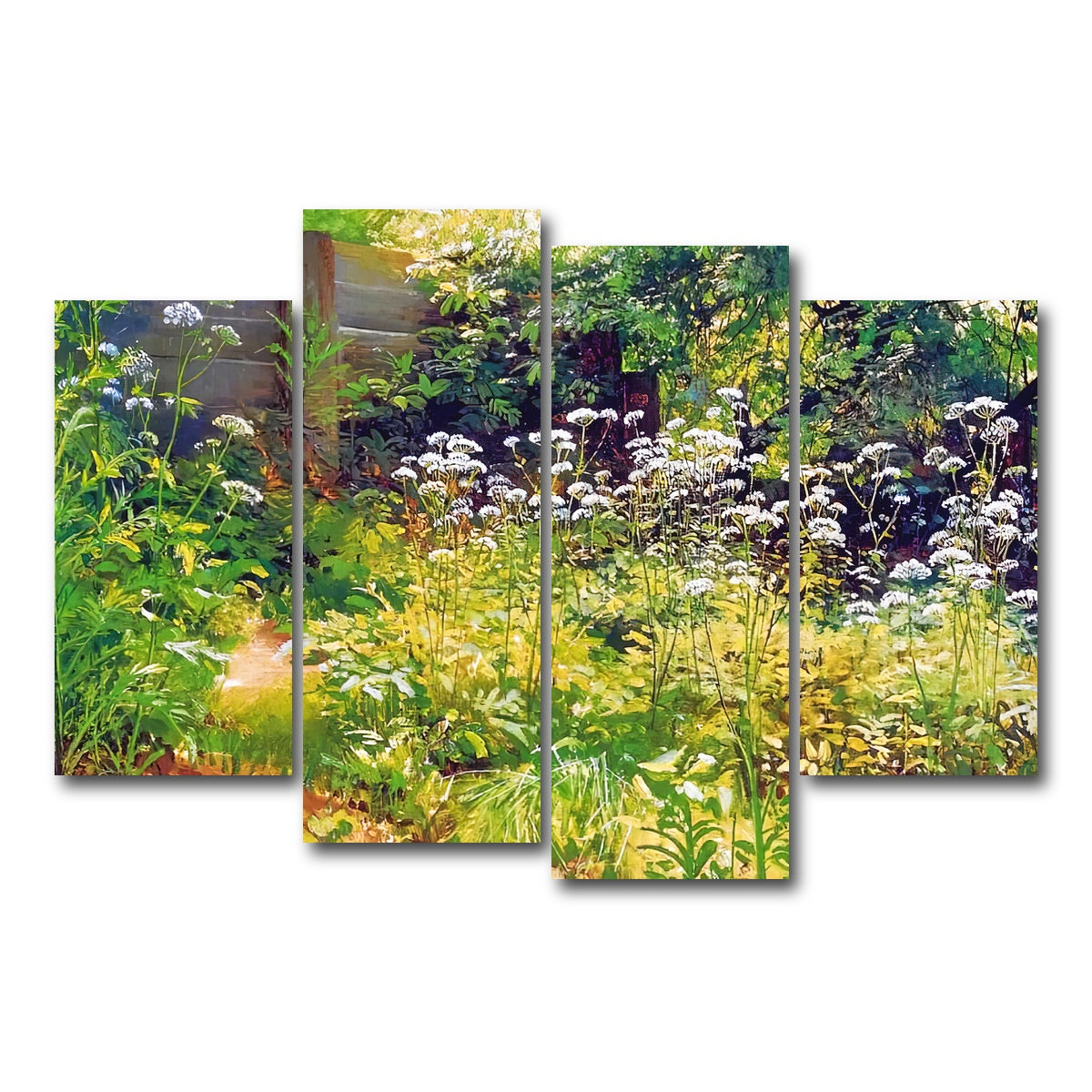 AUTO-MOCKUP WHITE | garden corner | 4 Piece | Gallery Wrap Canvas | group=4_short