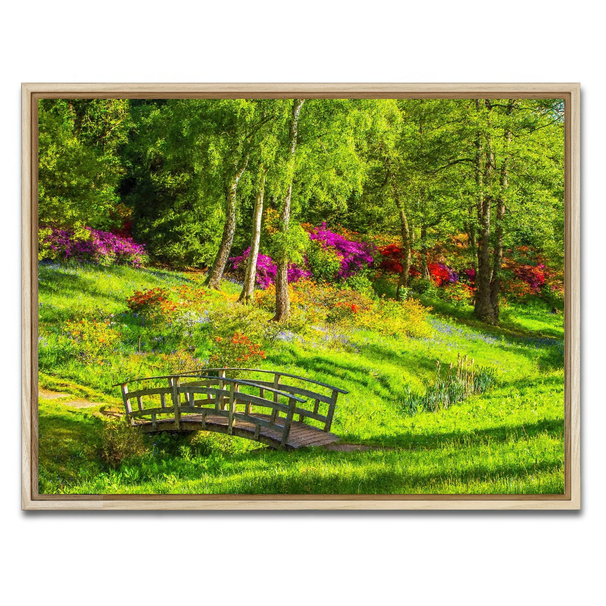 AUTO-MOCKUP WHITE | garden footpath bridge | 1 Piece | Natural Framed Canvas | group=4x3