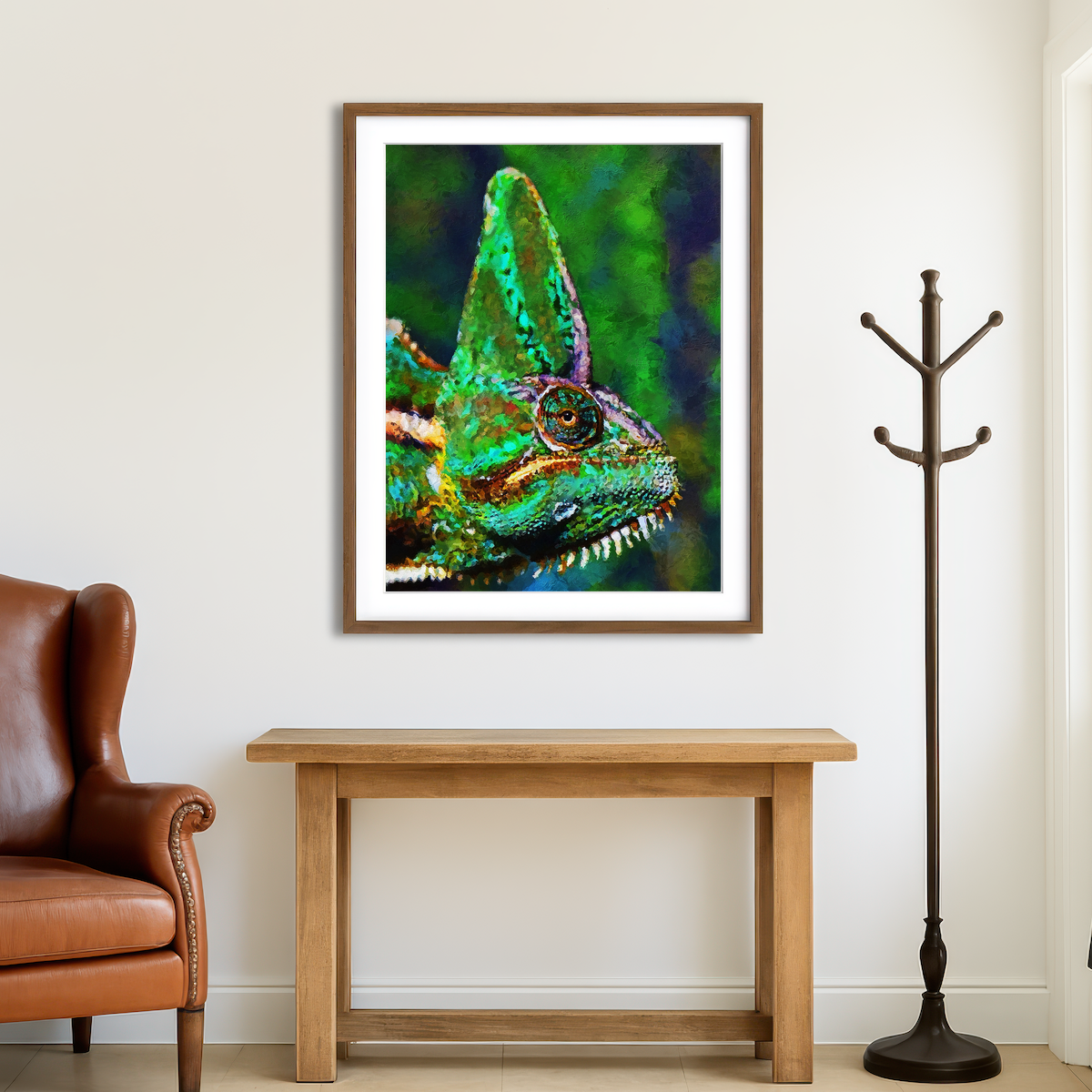 AUTO-MOCKUP ROOM | GECKO PAINTING Wall Art