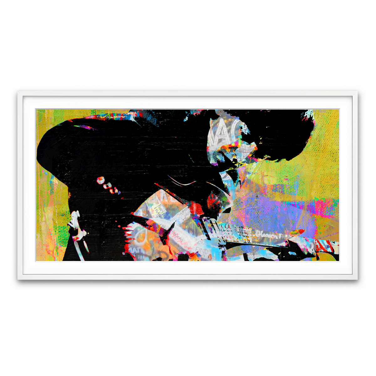 Framed Print 2x1 White