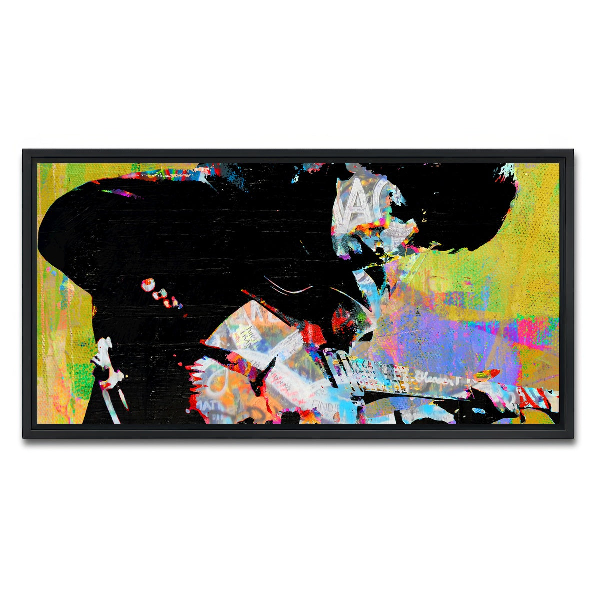 AUTO-MOCKUP WHITE | george harrison | 1 Piece | Black Framed Canvas | group=2x1