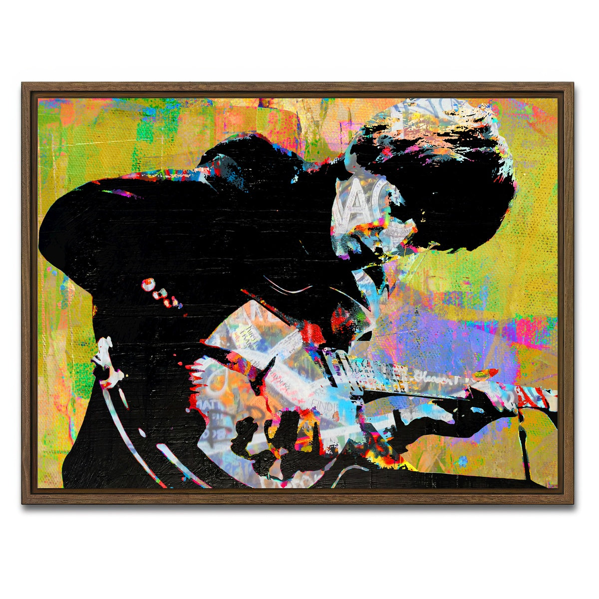 AUTO-MOCKUP WHITE | george harrison | 1 Piece | Walnut Framed Canvas | group=4x3