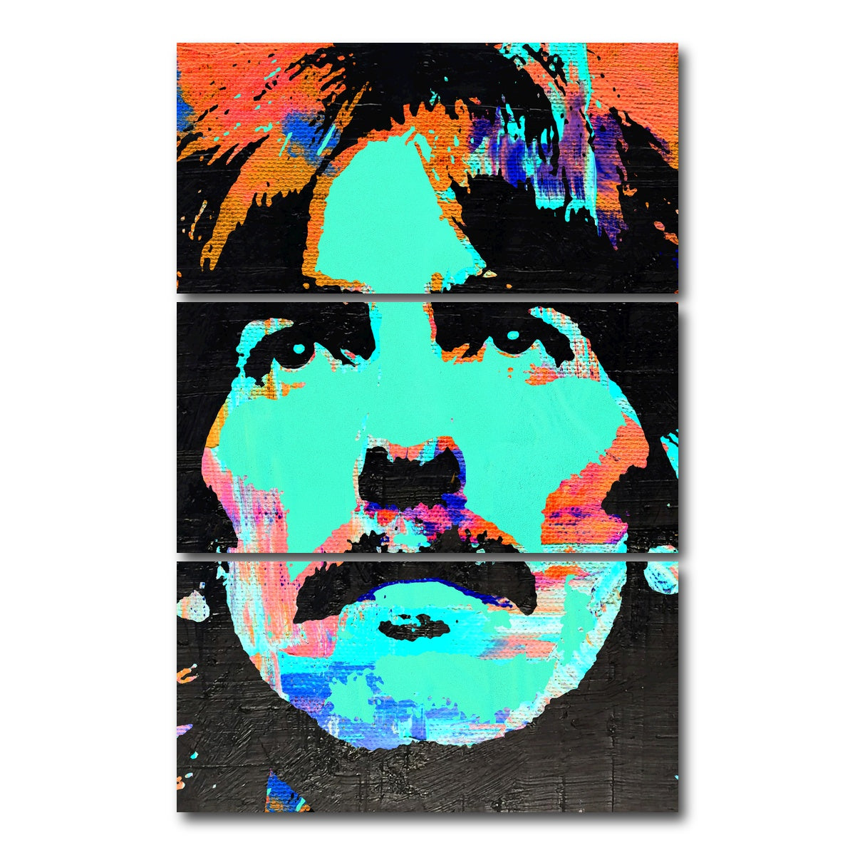 AUTO-MOCKUP WHITE | george harrison green | 3 Piece | Gallery Wrap Canvas | group=12x24_stacked