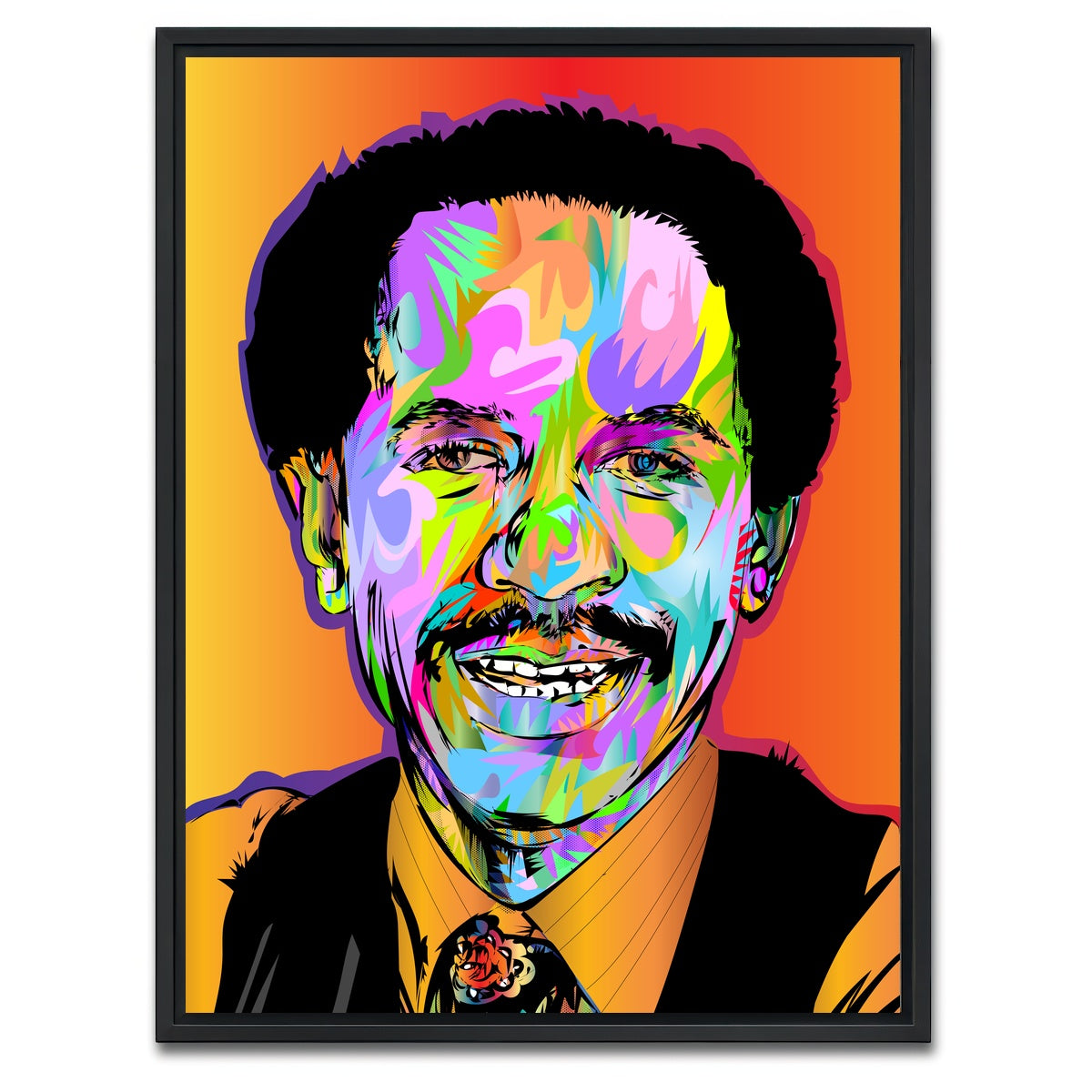 AUTO-MOCKUP WHITE | george jefferson | 1 Piece | Black Framed Canvas | group=3x4