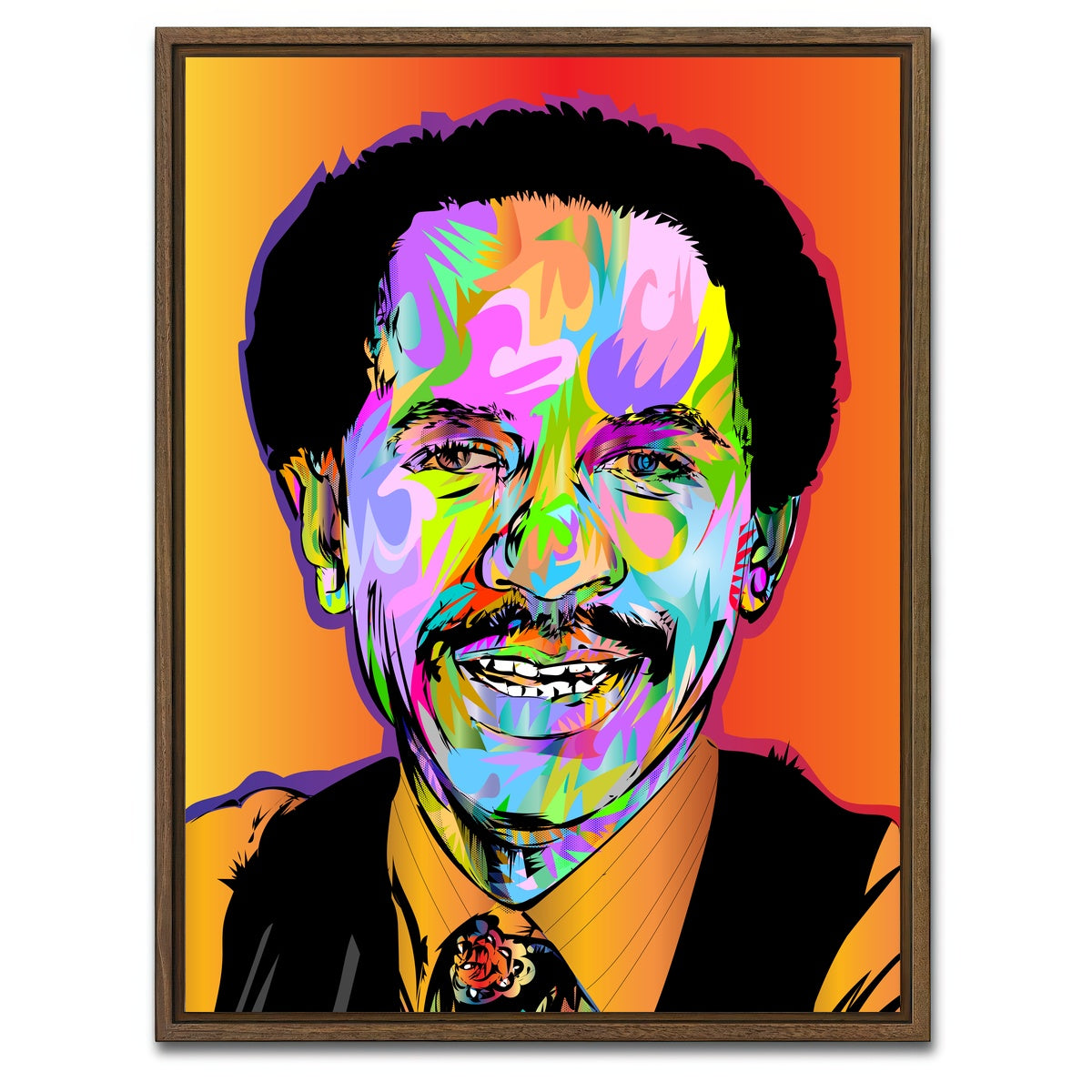 AUTO-MOCKUP WHITE | george jefferson | 1 Piece | Walnut Framed Canvas | group=3x4