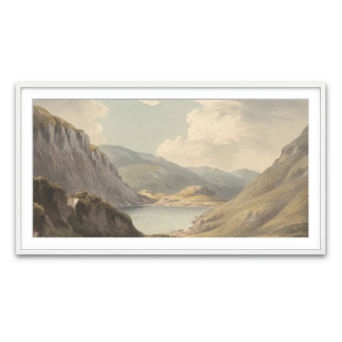 Framed Print 2x1 White