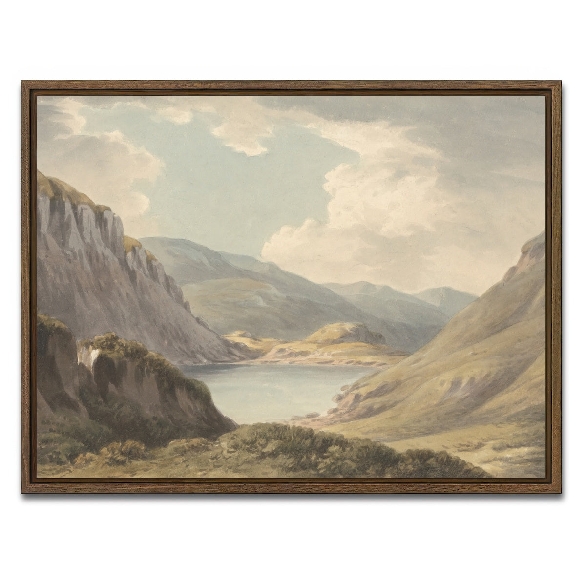 AUTO-MOCKUP WHITE | glen | 1 Piece | Walnut Framed Canvas | group=4x3