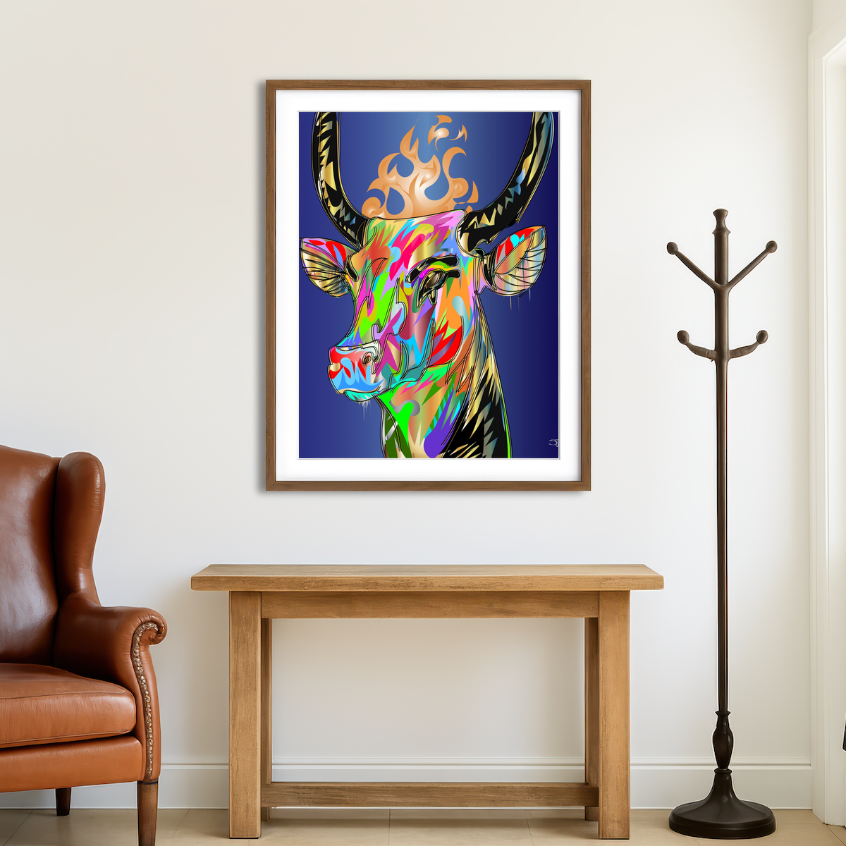 AUTO-MOCKUP ROOM | Golden Calf Wall Art