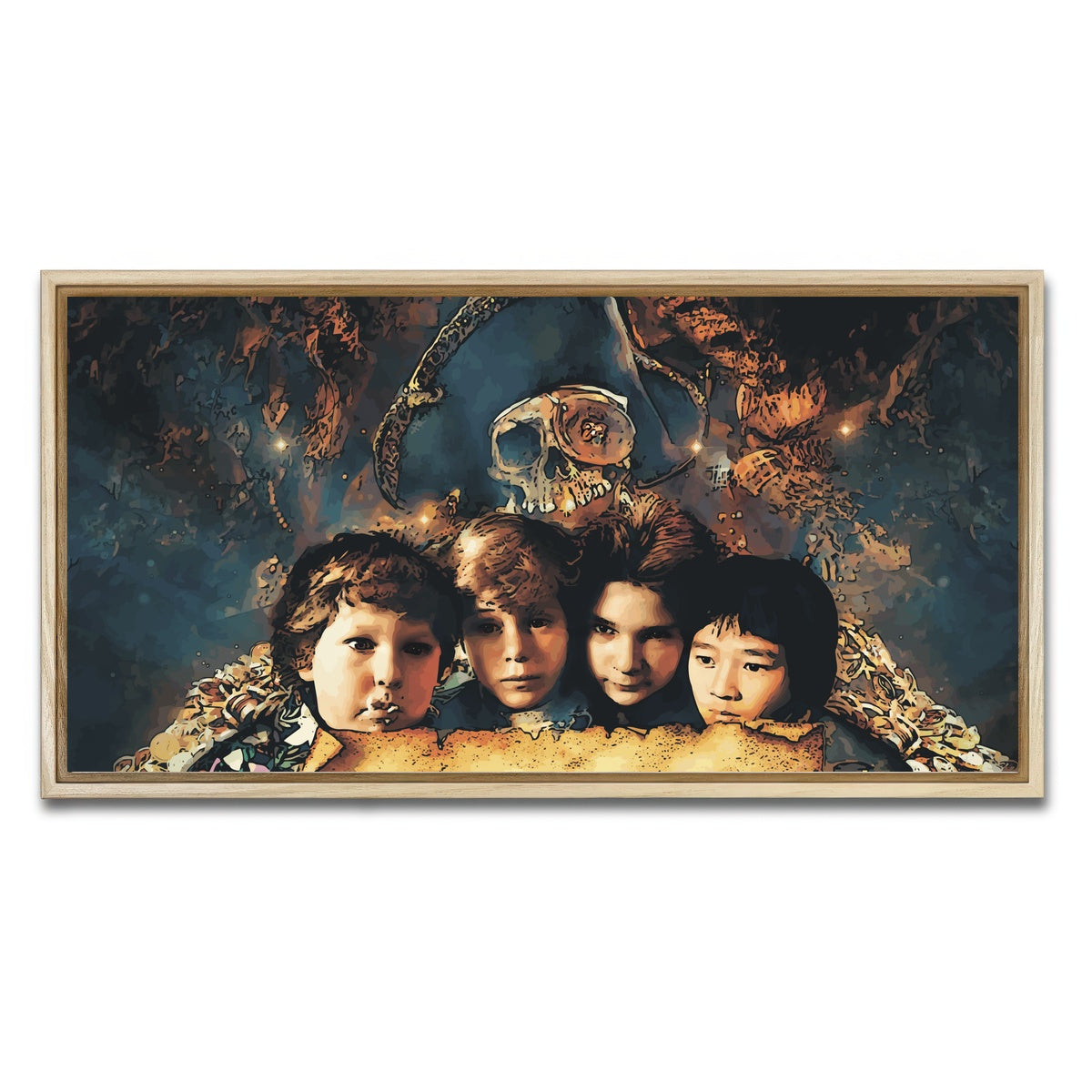 AUTO-MOCKUP WHITE | goonies | 1 Piece | Natural Framed Canvas | group=2x1