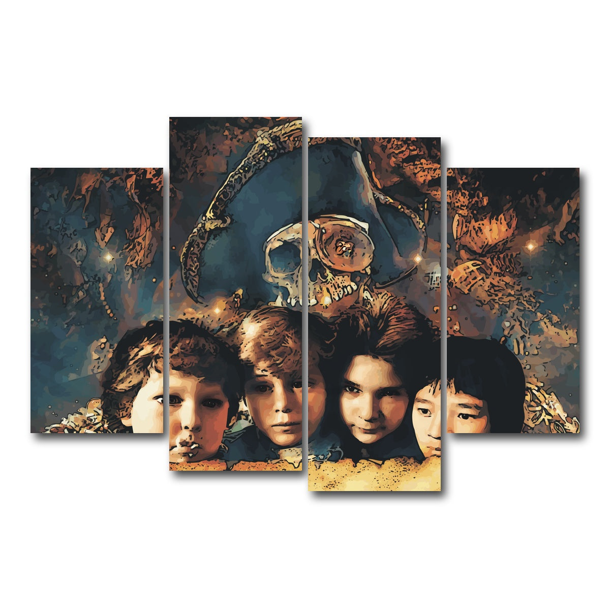 AUTO-MOCKUP WHITE | goonies | 4 Piece | Gallery Wrap Canvas | group=4_short