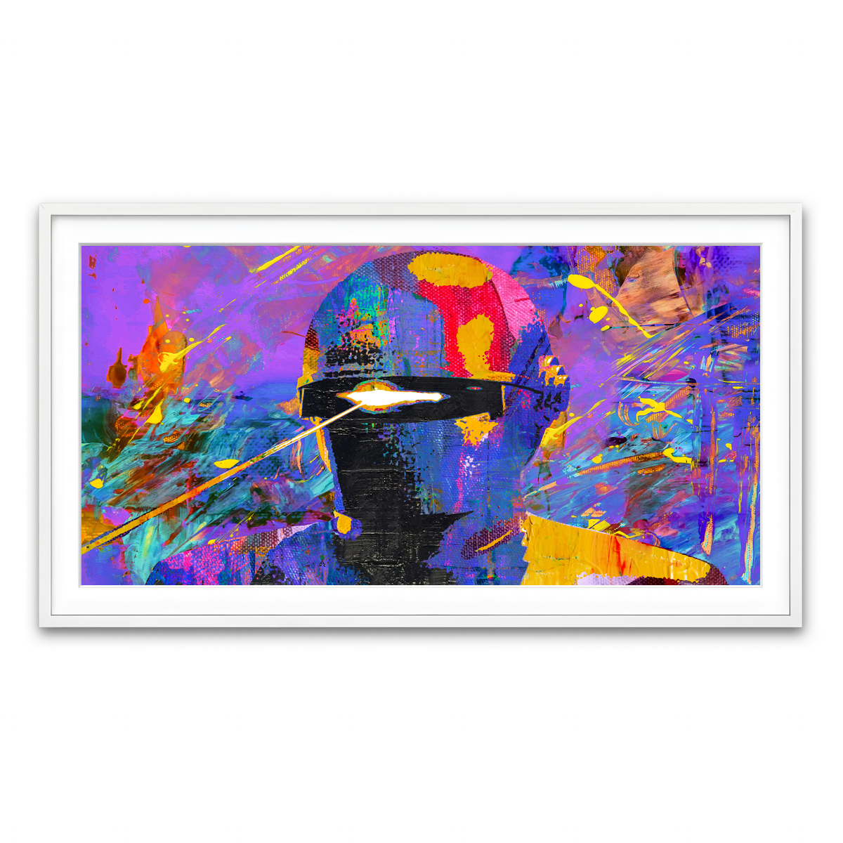 Framed Print 2x1 White