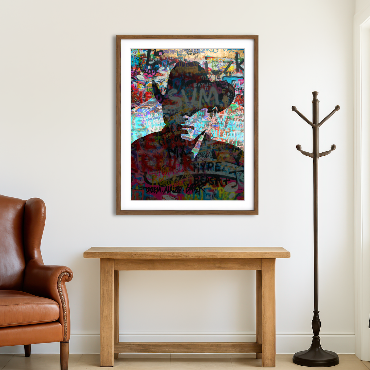 AUTO-MOCKUP ROOM | Graffiti Cowboy Wall Art