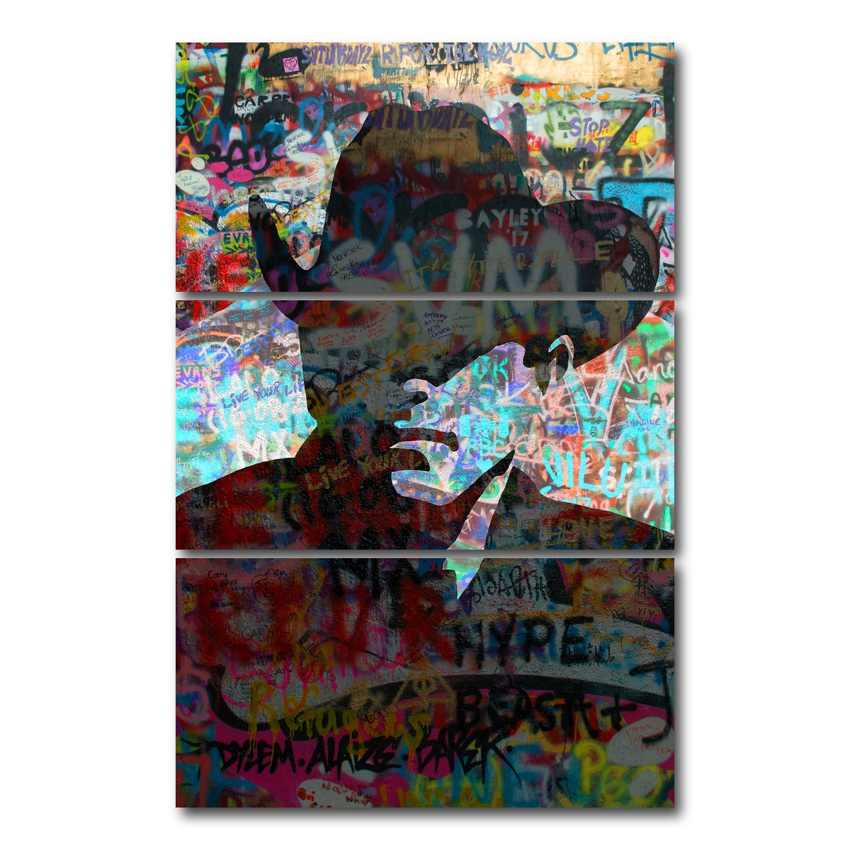 AUTO-MOCKUP WHITE | graffiti cowboy | 3 Piece | Gallery Wrap Canvas | group=12x24_stacked