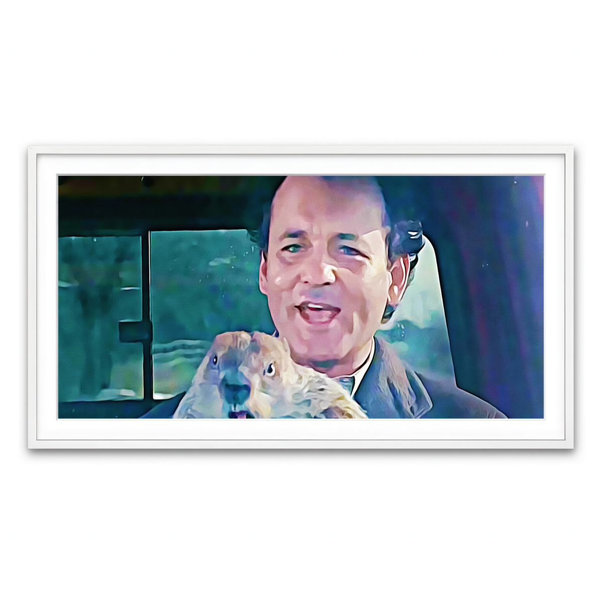 Framed Print 2x1 White