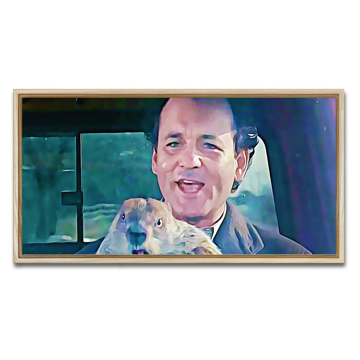 AUTO-MOCKUP WHITE | groundhog day | 1 Piece | Natural Framed Canvas | group=2x1
