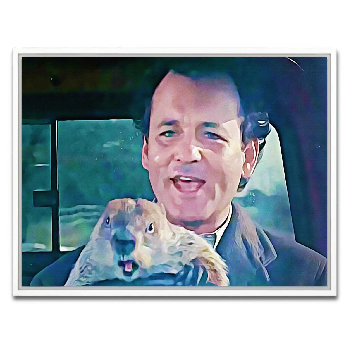 AUTO-MOCKUP WHITE | groundhog day | 1 Piece | White Framed Canvas | group=4x3