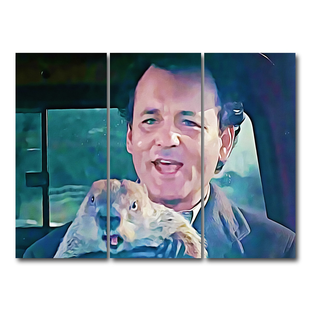 AUTO-MOCKUP WHITE | groundhog day | 3 Piece | Gallery Wrap Canvas | group=8x18
