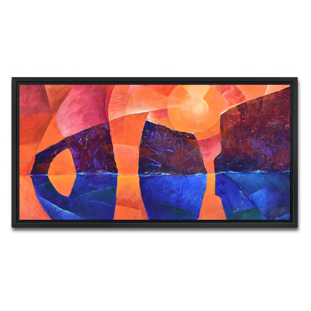 AUTO-MOCKUP WHITE | guardians of the ocean in cubism | 1 Piece | Black Framed Canvas | group=2x1