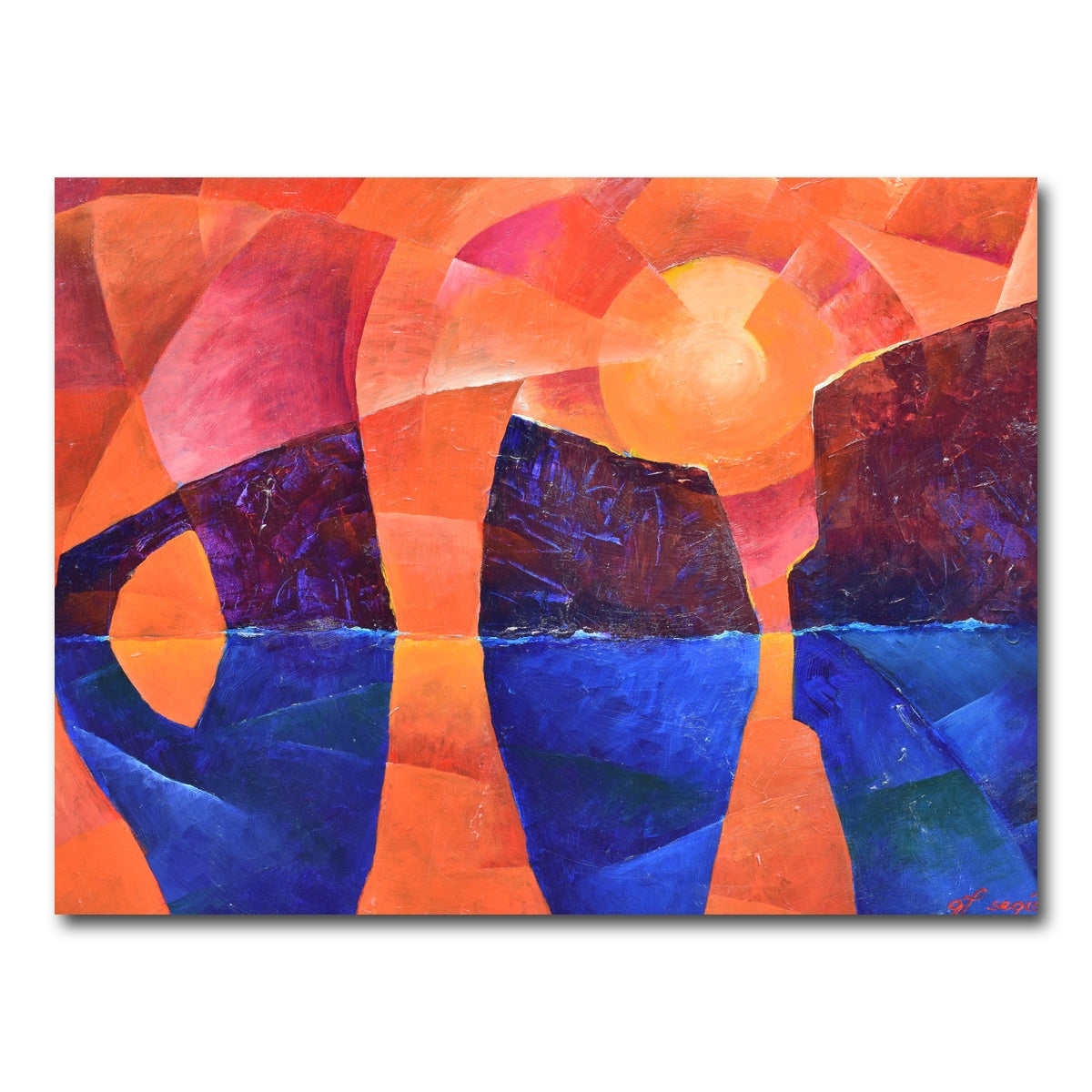 AUTO-MOCKUP WHITE | guardians of the ocean in cubism | 1 Piece | Gallery Wrap Canvas | group=4x3