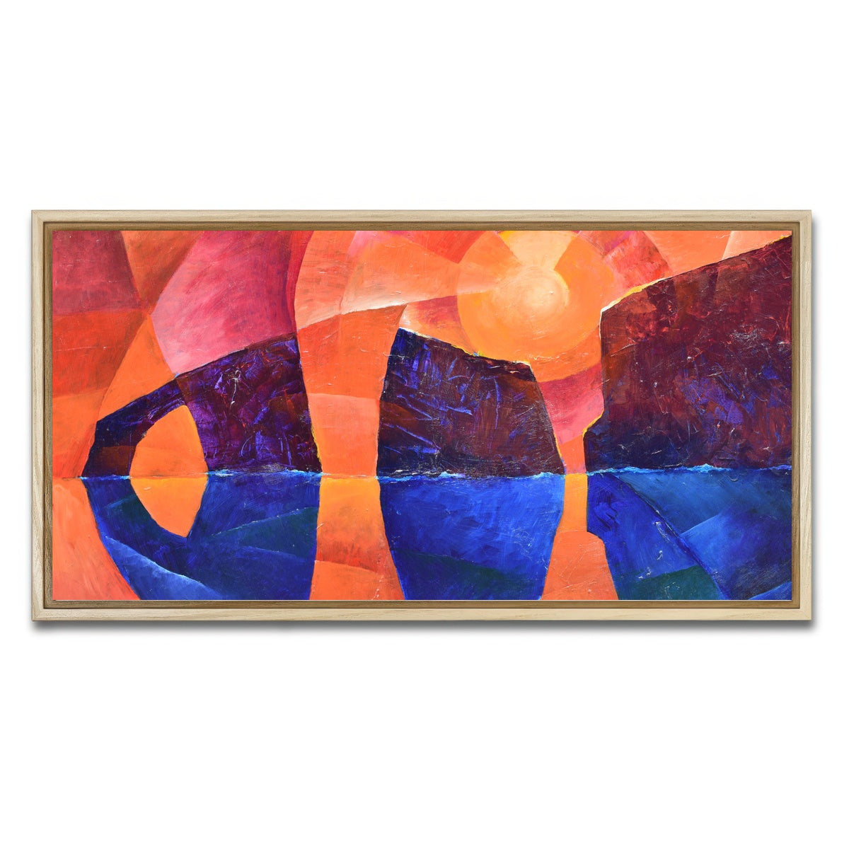 AUTO-MOCKUP WHITE | guardians of the ocean in cubism | 1 Piece | Natural Framed Canvas | group=2x1