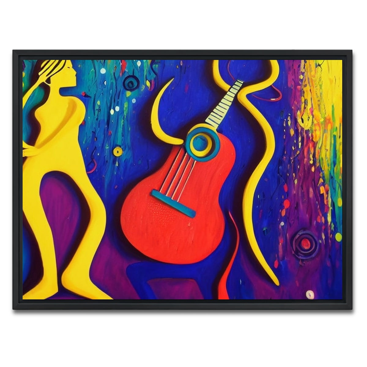 AUTO-MOCKUP WHITE | guitar art | 1 Piece | Black Framed Canvas | group=4x3