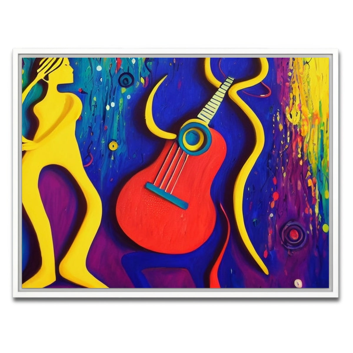 AUTO-MOCKUP WHITE | guitar art | 1 Piece | White Framed Canvas | group=4x3