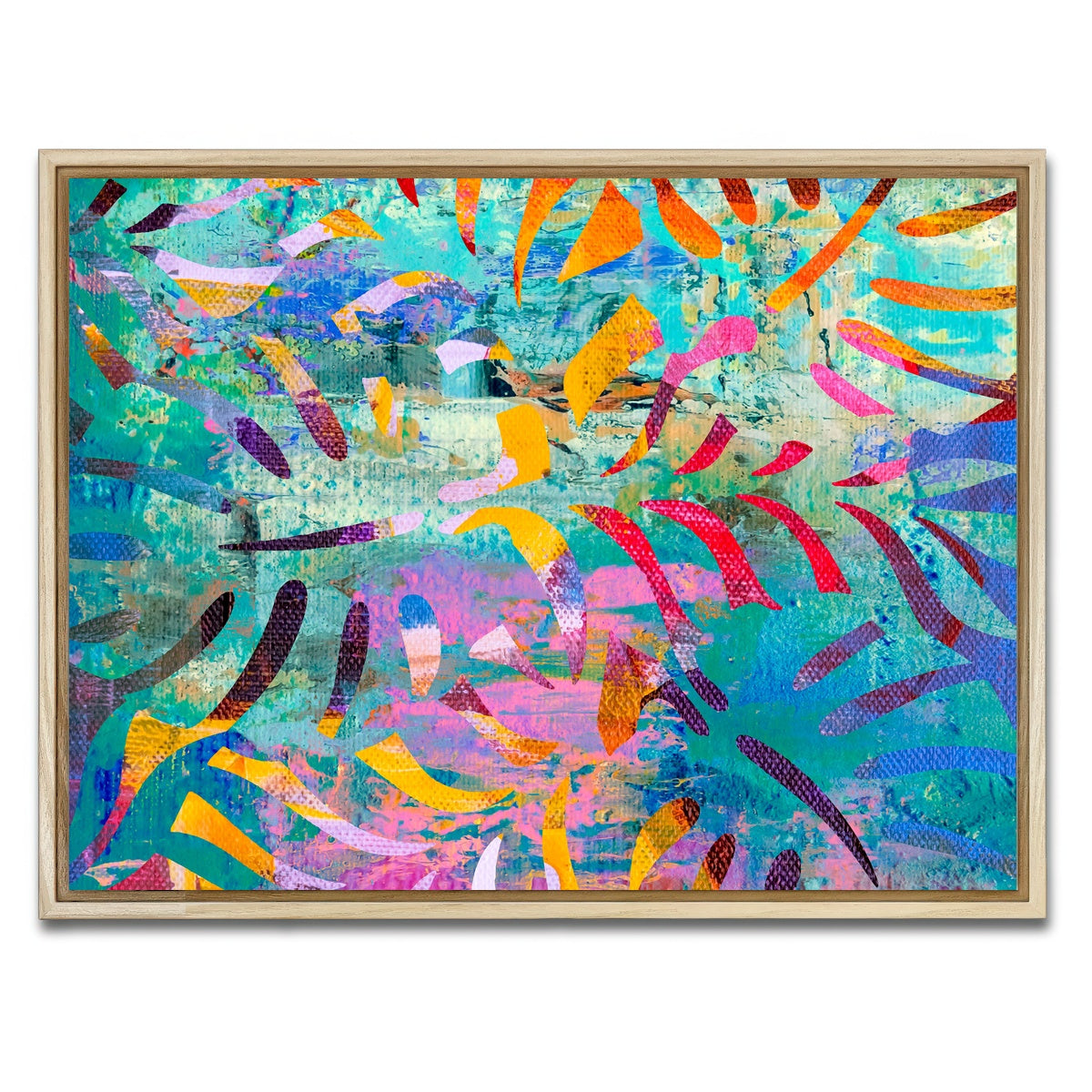 AUTO-MOCKUP WHITE | hawaiian palm | 1 Piece | Natural Framed Canvas | group=4x3