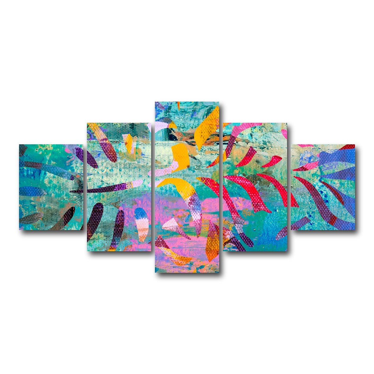 AUTO-MOCKUP WHITE | hawaiian palm | 5 Piece | Gallery Wrap Canvas | group=5_short