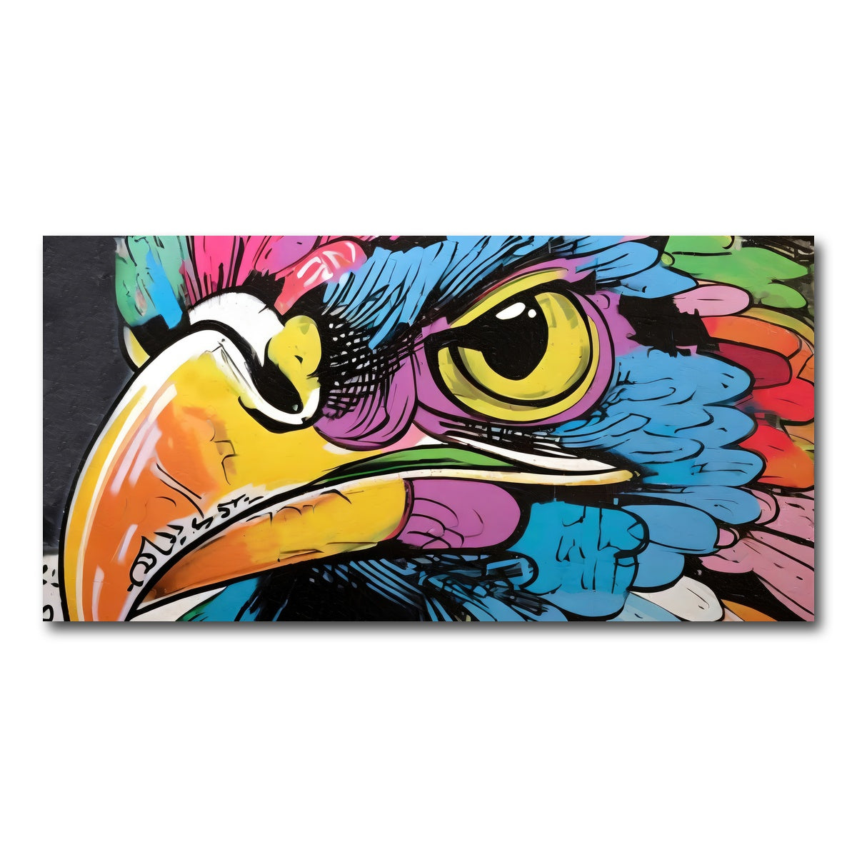 AUTO-MOCKUP WHITE | hawk graffiti | 1 Piece | Gallery Wrap Canvas | group=2x1