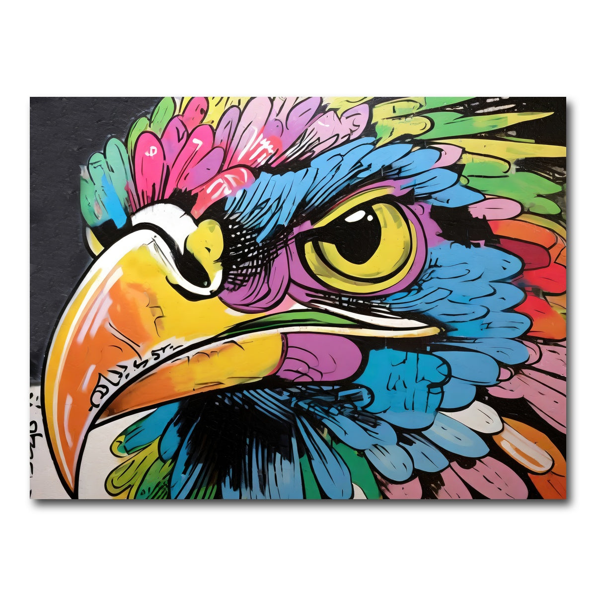 AUTO-MOCKUP WHITE | hawk graffiti | 1 Piece | Gallery Wrap Canvas | group=4x3